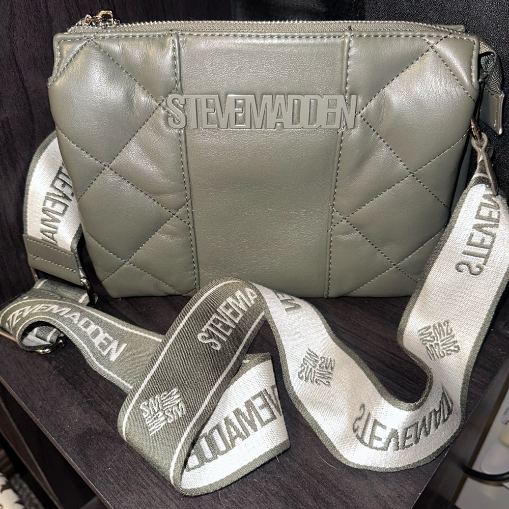 Steve Madden Olive Quilted Crossbody Bag